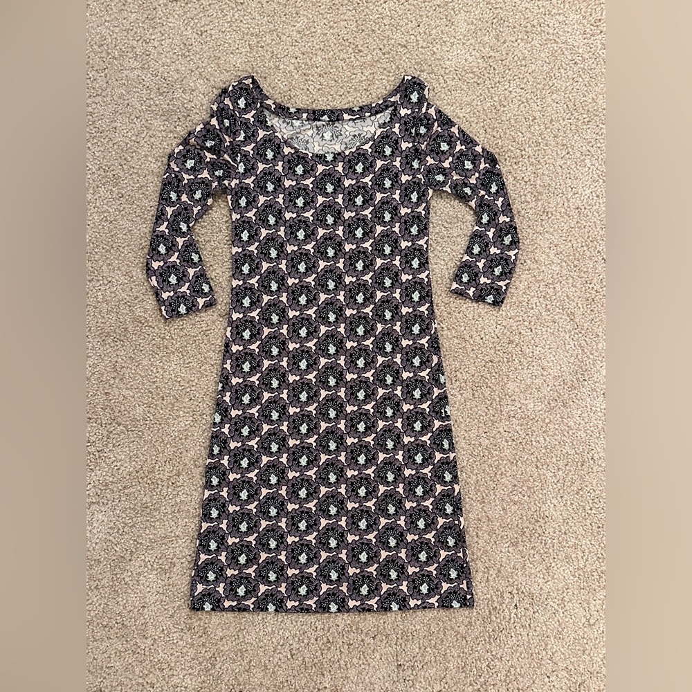 Floral Black and Pink Women's Dress